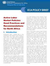 ECA Policy Brief - Active Labor Market Policies: Good Practices and Recommendations for North Africa